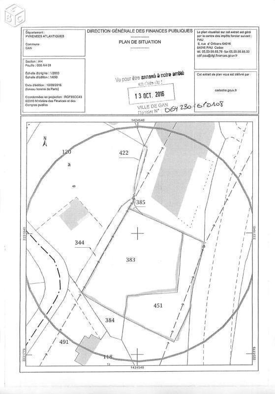 Beau terrain 2836 m² zone UBb, cos maxi 0,6