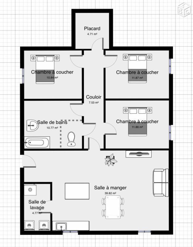Appartement 4 pièces 78 m2