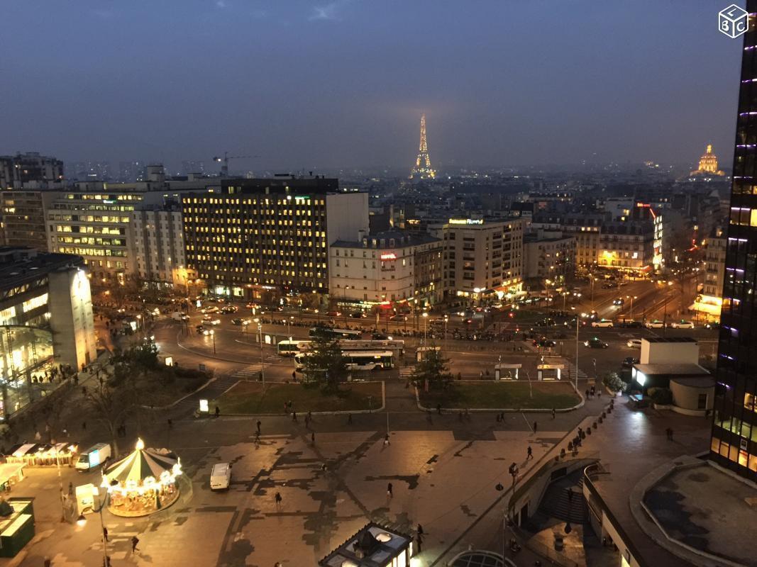 Studio (Montparnasse/Edgar Quinet) vue Tour Eiffel