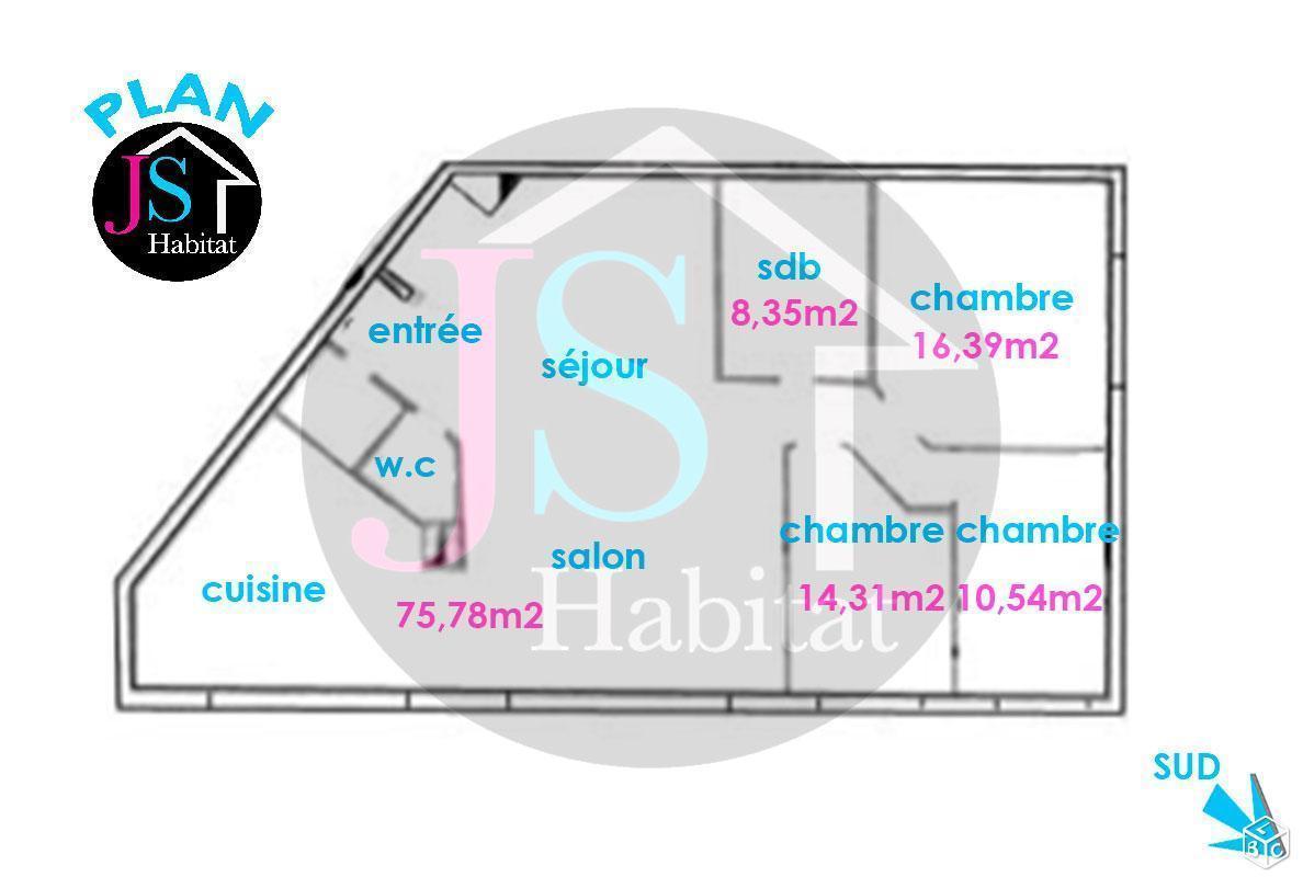 Beau 4/5p 130m2, parking, garage à STRBG Koenigh