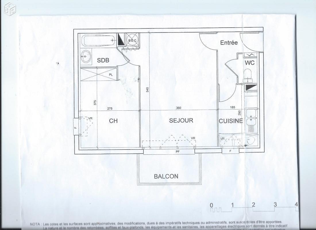 Appartement F2 à Choisy le ROi