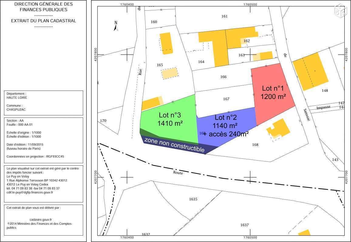 Terrain constructible - 3 lots