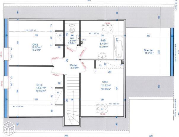 Maison neuve 4 chambres terrain 1000m2