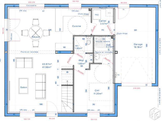 Maison neuve 4 chambres terrain 1000m2