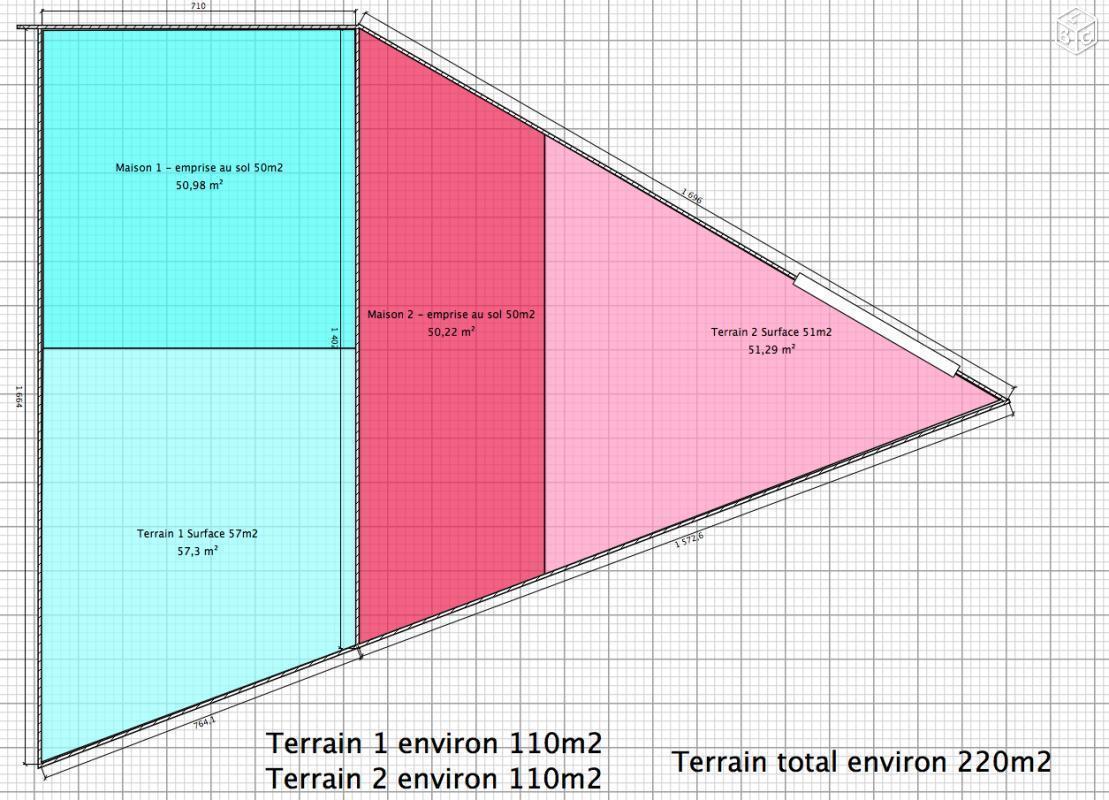 Terrain de 220m2  600m de la Gare