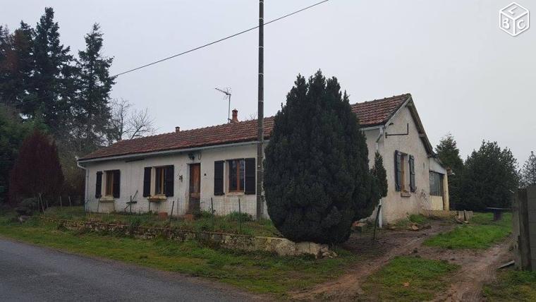 Longère, maison de campagne plein pied terrain