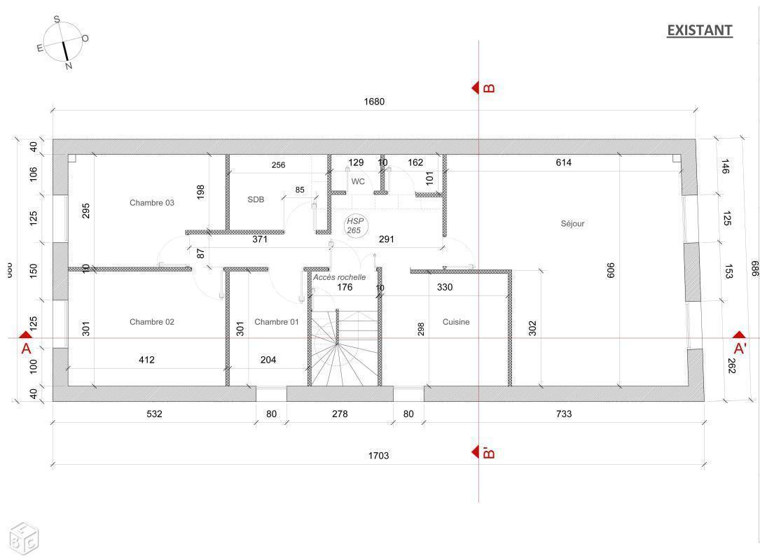 Appartement 90m²+ chambre sous pente indépendante