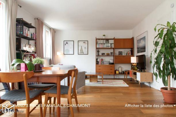 Appartement 3 pièces 64 m² aux Buttes Chaumont