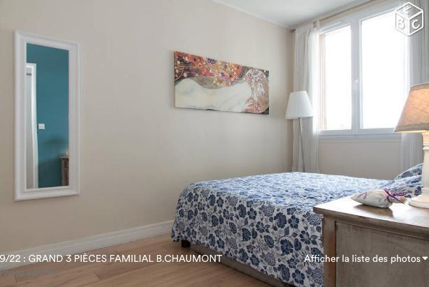 Appartement 3 pièces 64 m² aux Buttes Chaumont