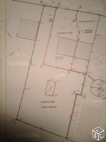 Terrain a construire 830 m2 magnac sur touvre