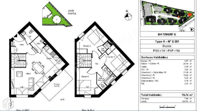 Duplex 4 pièces 78 m²