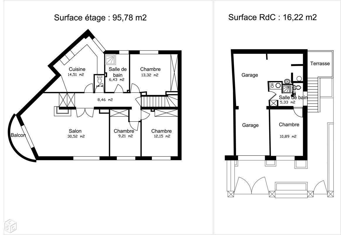 Appartement et studio dans meulière