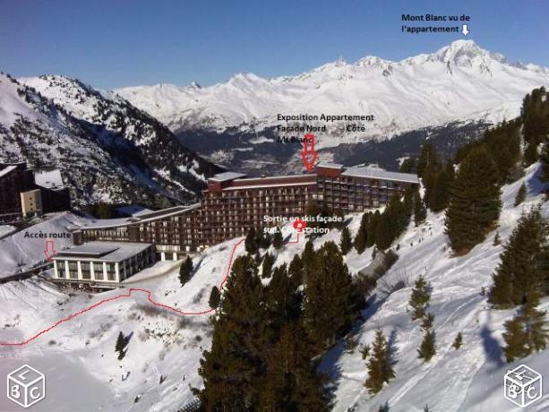 Arc2000 vue mont blanc 28m² acces direct pistes