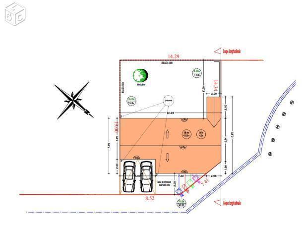 Pavillon centre  85m² 3ch + preau cloturé