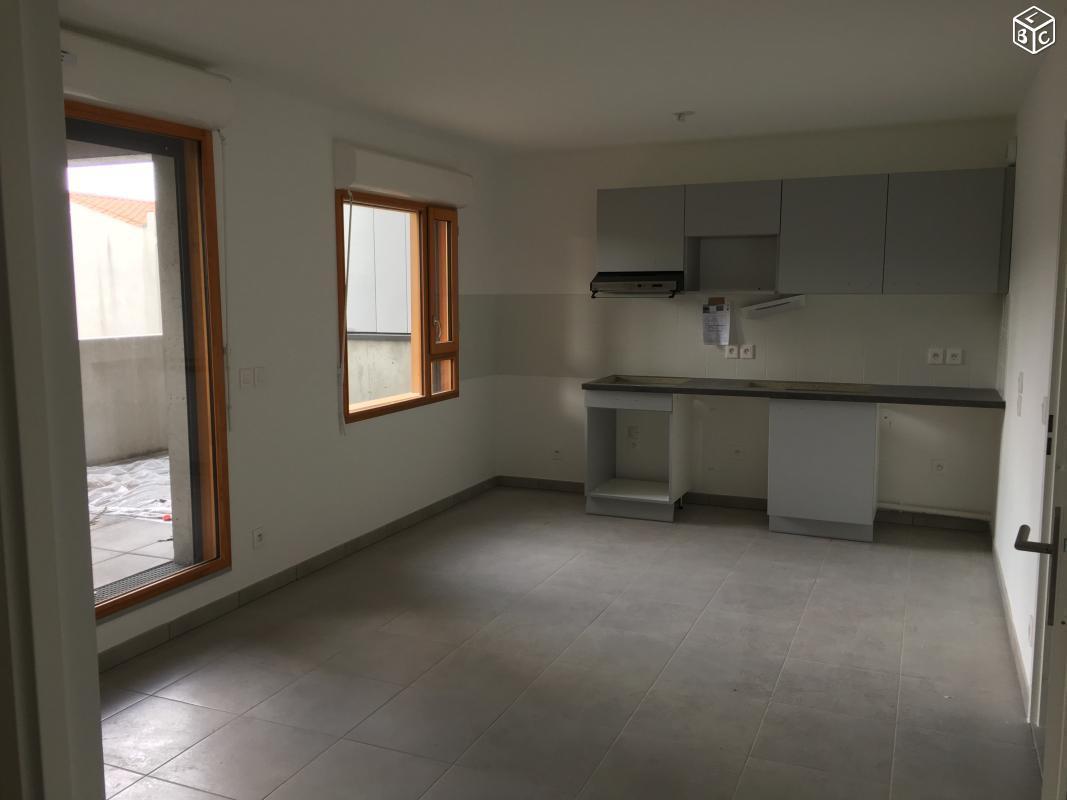 T2 neuf 44,5m², terrasse 12,4m² bassin à flot