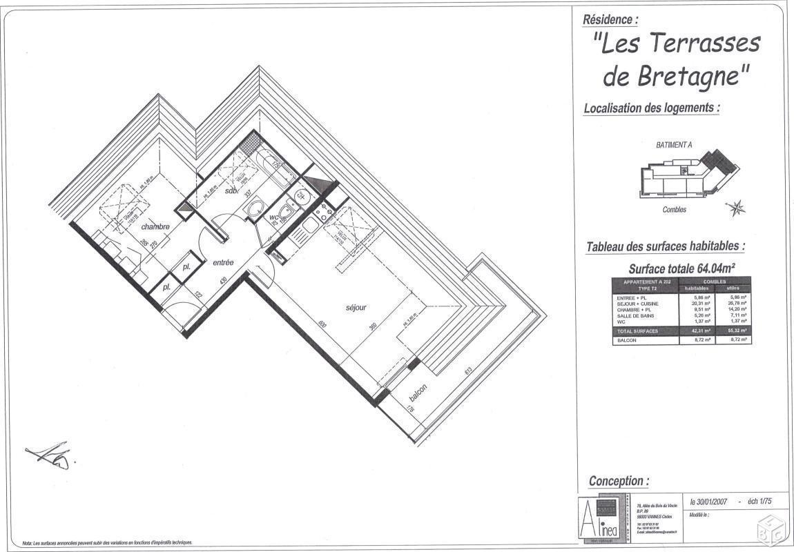 Appartement T2 dans résidence de standing