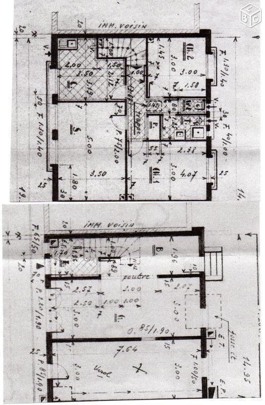 Maison de ville T3 avec garage et petit jardin