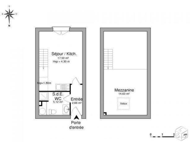 Appartement 2 pièces 39m²