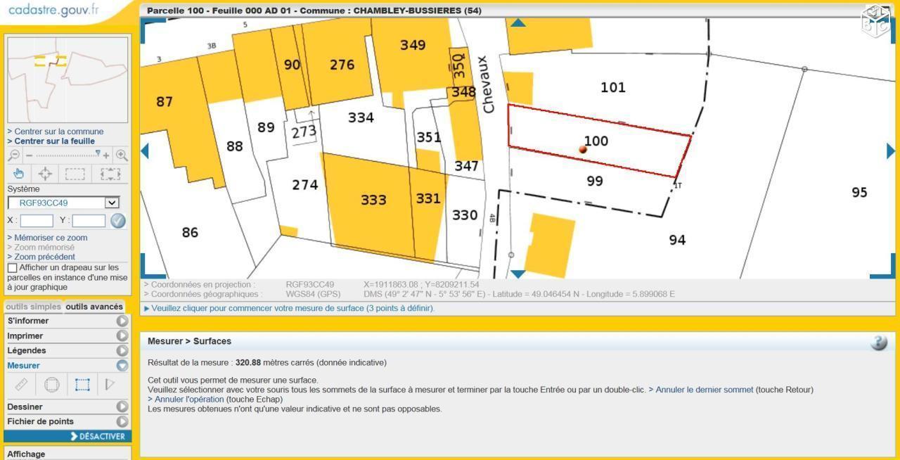 Terrain constructible 325 m2