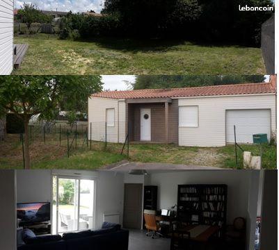 Maison 3 chambres, garage, jardin