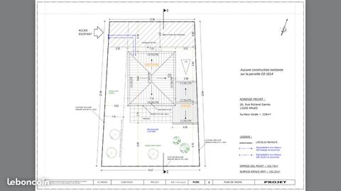 Terrain 328 m2 ( particulier)