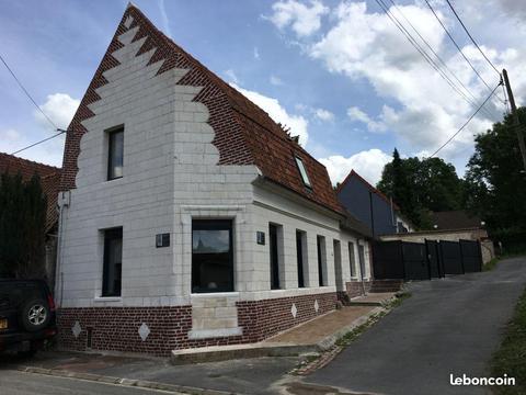 Maison rénovée en pierre blanches Campagne d'Arras
