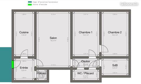 Appartement T3 58m2 Chatillon