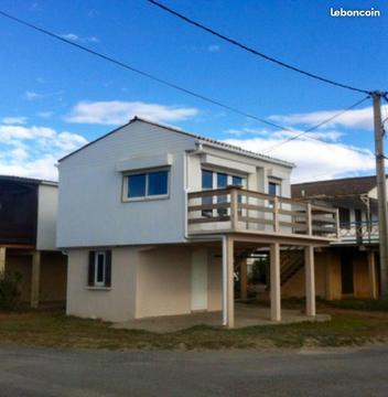 Location chalet front de mer à  plage