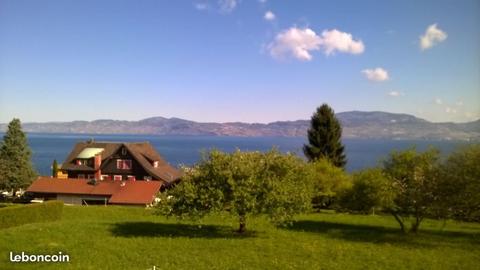A saint gingolph maison vue lac et montagnes