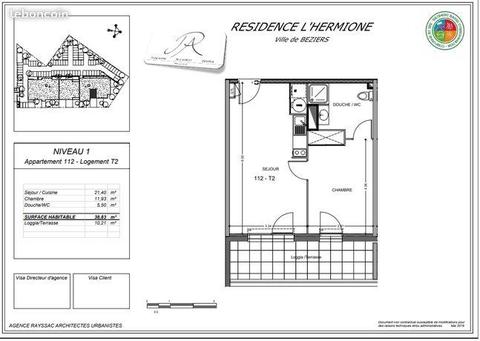 Appartement T2 avec terrasse