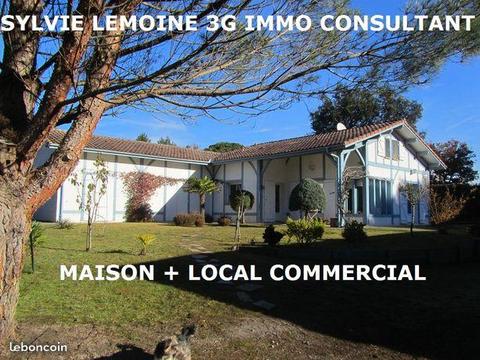 Local commercial et ravissante villa de plain pied