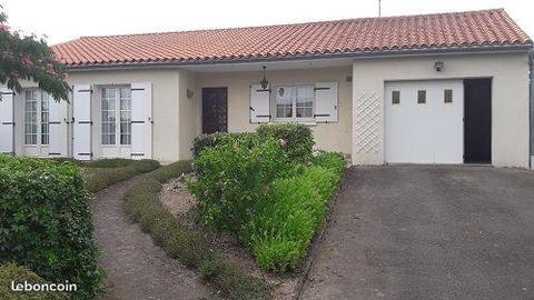 Maison plain-pied, 3 chambres, garage, jardin