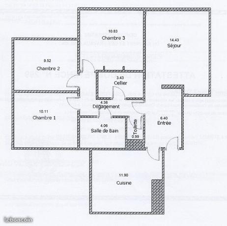 F4 Chambres meublées CERGY